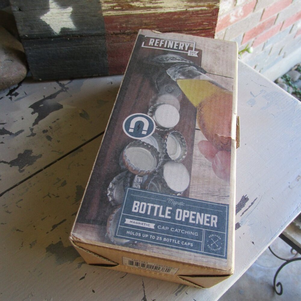 NIB Refinery and Co. Magnetic Bottle Opener and Cap Catcher